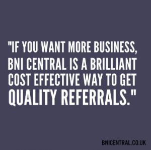 BNI Central Networking Group Twitter Quote